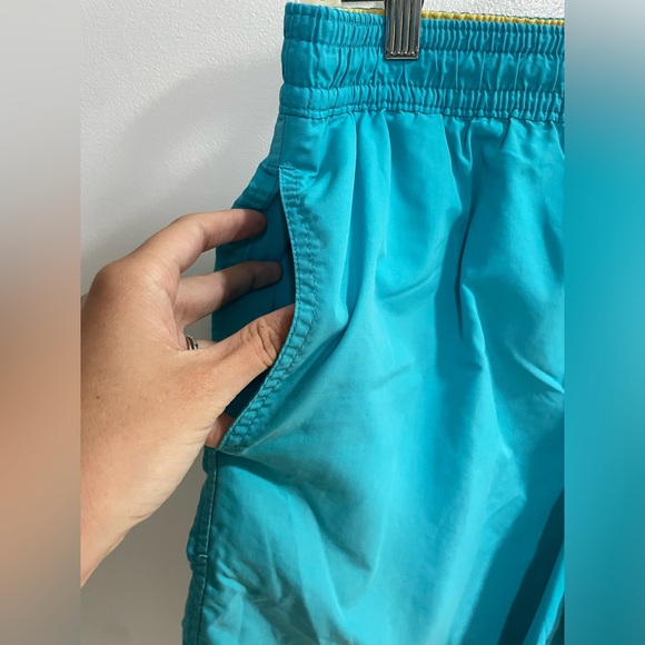 Vintage Polo Ralph Lauren Size L Blue Swim Trunks Yellow Polo Pony Logo - Picture 4 of 11